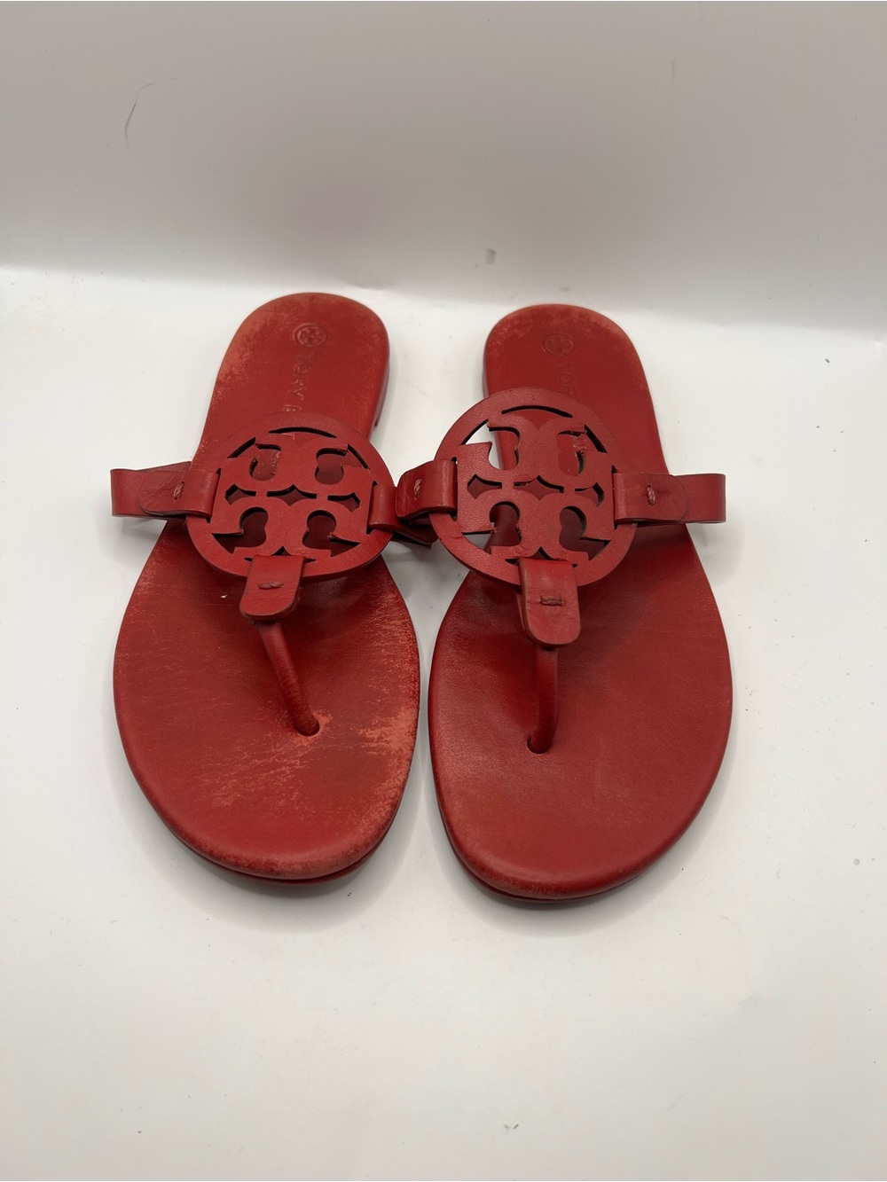 Tory Burch miller Red Logo Thong Sandals - Picture 5 of 12